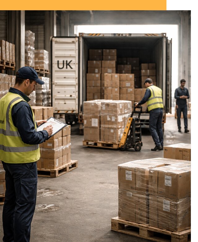 Доставка грузов из Великобритании с таможенным оформлением от 13389