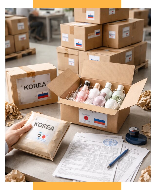 Доставка косметики из Кореи от 9104 р. под ключ | СетСервис-Прм