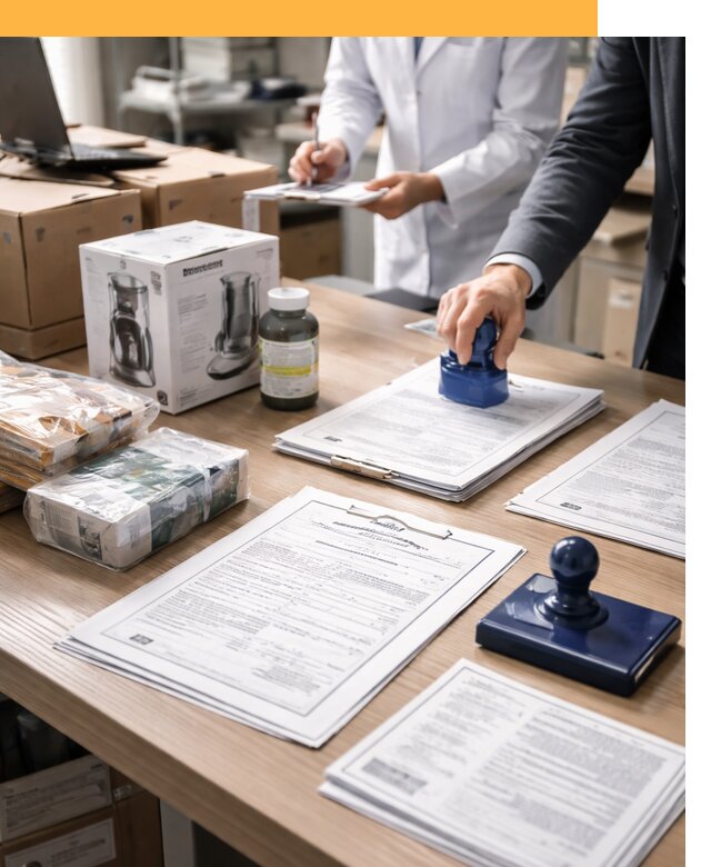 Сертификация импортных товаров от 12853 с таможенным сопровождением